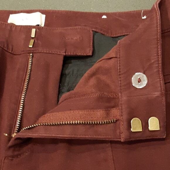 LOFT Burgundy Modern Skinny Ankle Pants - Picture 5 of 11